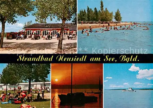 AK / Ansichtskarte Neusiedl_See Strandbad am Neusiedlersee Liegewiese Stimmungsbild Neusiedl See