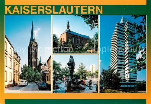 AK / Ansichtskarte Kaiserslautern Kirchen Brunnen Rathaus Kaiserslautern
