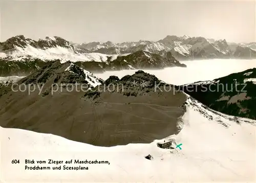 AK / Ansichtskarte Maschcachamm Luecke_1953m_SG Blick vom Zieger auf Podchamm und Scsaplana 