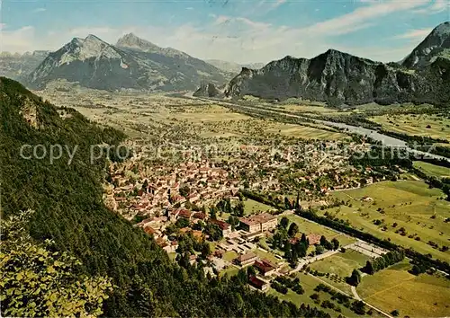 AK / Ansichtskarte Bad_Ragaz_Ragatz_SG Gonzen und Alvier Fliegeraufnahme 