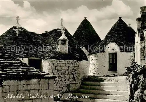 AK / Ansichtskarte Alberobello_Bari_IT Trulli Siamesi Via Monte Nero 