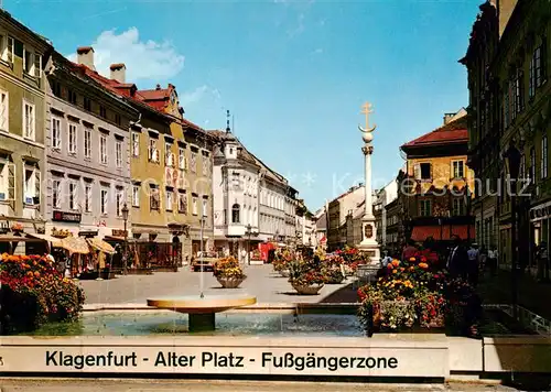 AK / Ansichtskarte Klagenfurt_Woerthersee_AT alter Platz Fussgaengerzone 