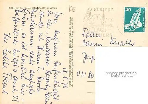 AK / Ansichtskarte Fall_Bad_Toelz Fliegeraufnahme Sylvensteinstausee Fall_Bad_Toelz