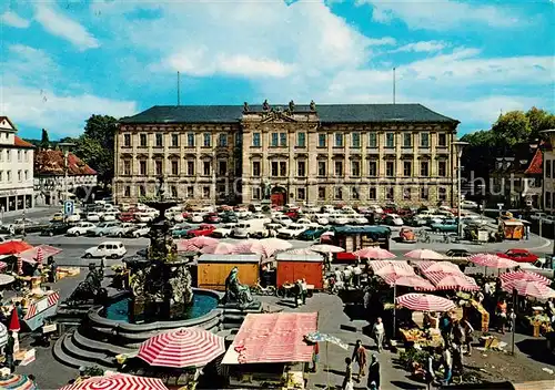AK / Ansichtskarte Erlangen Marktplatz und Schloss Erlangen