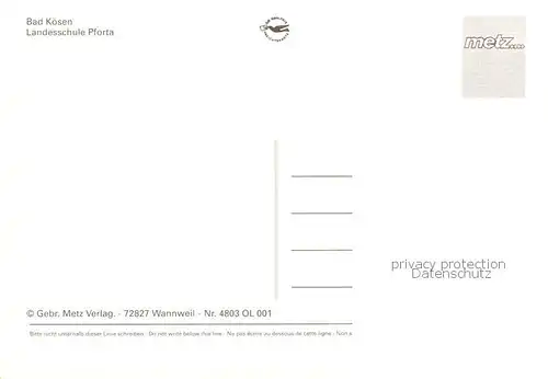 AK / Ansichtskarte Bad_Koesen Landesschule Pforta Bad_Koesen