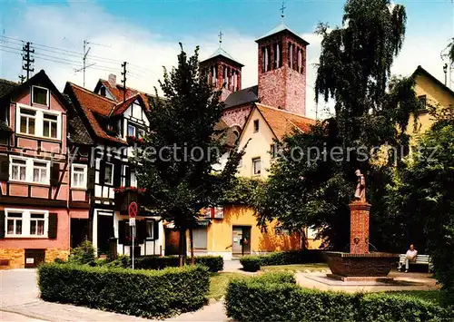 AK / Ansichtskarte Bensheim_Bergstrasse Brunnen D Fraa vun Bensem Bensheim_Bergstrasse