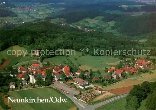 AK / Ansichtskarte Neunkirchen_Odenwald Ev Pfarrkirche und Schloss Lichtenberg  Neunkirchen Odenwald