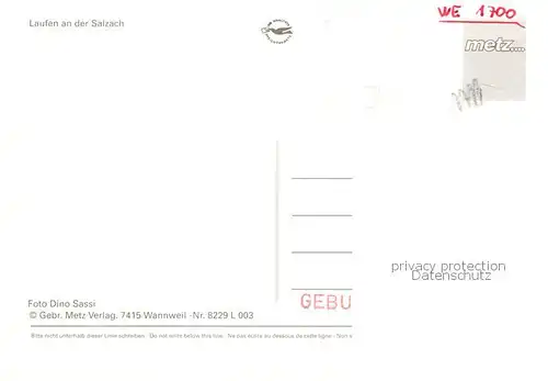 AK / Ansichtskarte Laufen_Salzach Bruecke Laufen Salzach