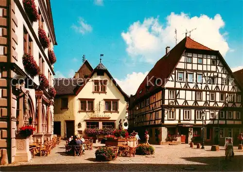 AK / Ansichtskarte Lohr_Main Marktplatz Fachwerkhaus Lohr_Main