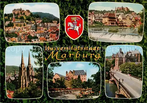AK / Ansichtskarte Marburg_Lahn Schloss Kirche Teilansichten Marburg_Lahn
