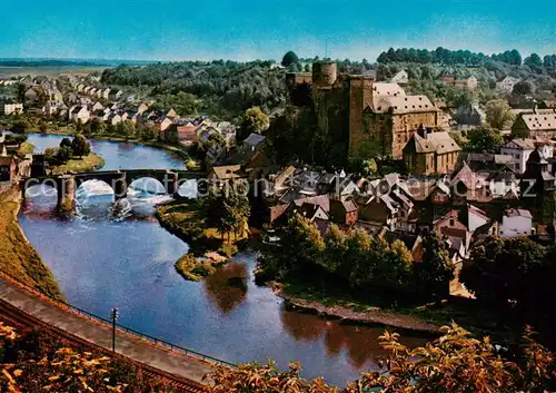 AK / Ansichtskarte Runkel_Lahn Panorama mit Schloss Runkel_Lahn