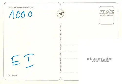 AK / Ansichtskarte Landshut__Isar Marktplatz 