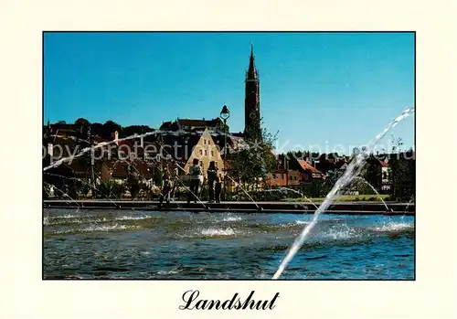 AK / Ansichtskarte Landshut__Isar Panorama Kirche 