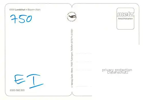 AK / Ansichtskarte Landshut__Isar Strassenpartie mit Kirche 