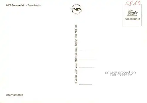 AK / Ansichtskarte Donauwoerth Donaubruecke Donauwoerth