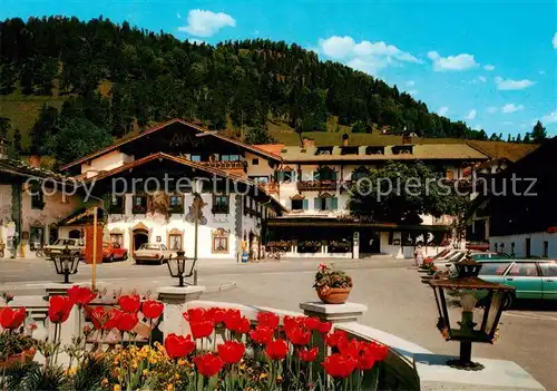 AK / Ansichtskarte Wallgau Hotel Gasthof Post mit Obb Lueftlmalerei Wallgau