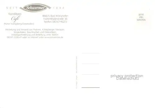 AK / Ansichtskarte Bad_Woerishofen Cafe Konditorei Schwermer  Bad_Woerishofen