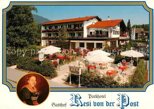 AK / Ansichtskarte Bad_Wiessee_Tegernsee Parkhotel Gasthof Resi von der Post Bad_Wiessee_Tegernsee