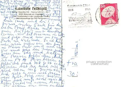 AK / Ansichtskarte Walsrode_Lueneburger_Heide Restaurant Luisenhoehe Heijergrill Gastraeume Rezeption Walsrode_Lueneburger_Heide