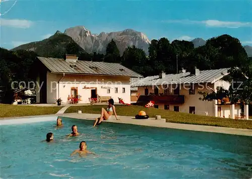 AK / Ansichtskarte Bischofswiesen Landhaus Moosgrund Schwimmbad Bischofswiesen