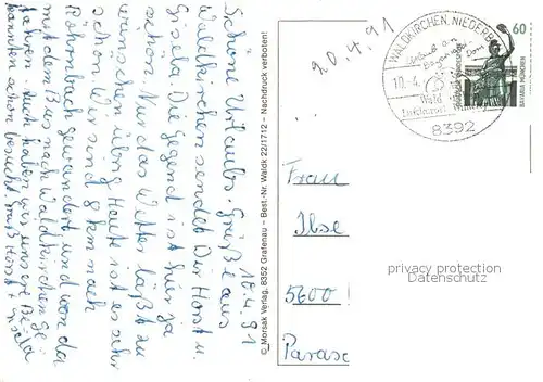 AK / Ansichtskarte Waldkirchen_Niederbayern Wandergebiet Saussbachklamm Panorama Teilansichten Waldkirchen Niederbayern