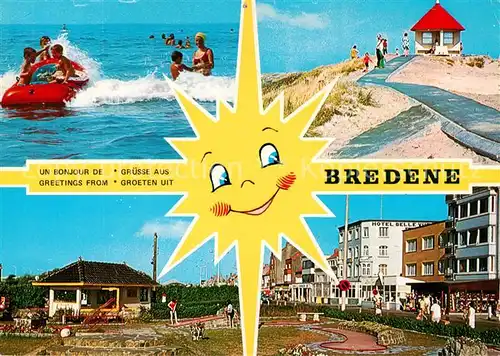 AK / Ansichtskarte Bredene_Belgie Badespass Strand Minigolfanlage 