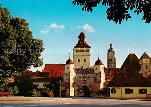 AK / Ansichtskarte Weissenburg__Bayern Ellinger Tor und St Andreaskirche 