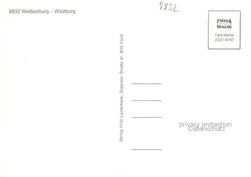 AK / Ansichtskarte Wuelzburg_Weissenburg_Bayern Teilansichten 