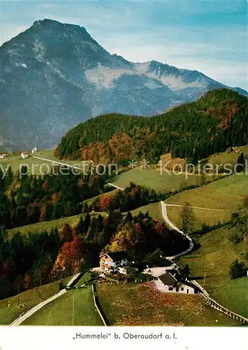 AK / Ansichtskarte Oberaudorf_Inn Hummelei Berggasthaus und Pension Fliegeraufnahme 