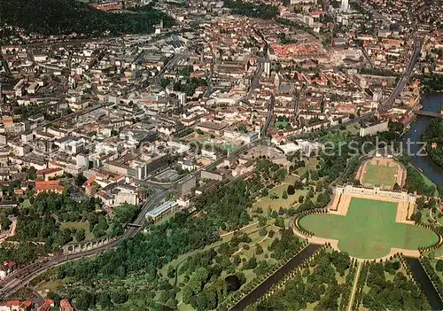 AK / Ansichtskarte Kassel Zentrum mit Orangerie und Auepark Fliegeraufnahme Kassel