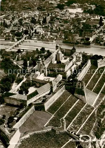 AK / Ansichtskarte Wuerzburg Marienberg mit Innenstadt Fliegeraufnahme Wuerzburg