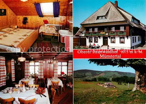 AK / Ansichtskarte 73834581 Muenstertal__Schwarzwald Oberer Itzenwaldhof Urlaub auf dem Bauernhof Landschaftspanorama 