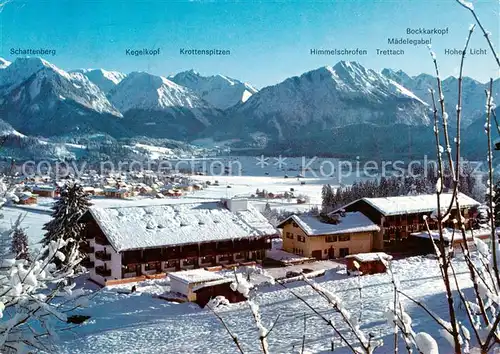 AK / Ansichtskarte  Oberstdorf Kurhotel Adula Winterpanorama Allgaeuer Alpen Oberstdorf