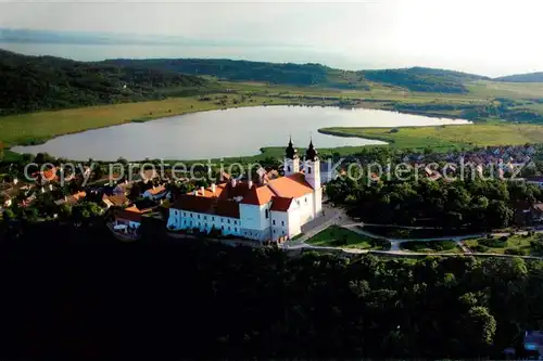 AK / Ansichtskarte Tihany_HU Bences Apatsag Fliegeraufnahme 