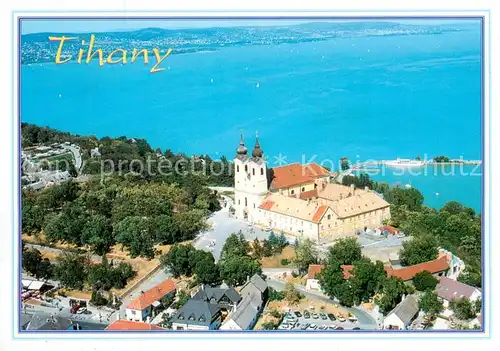 AK / Ansichtskarte Tihany_HU Fliegeraufnahme mit Kirche 