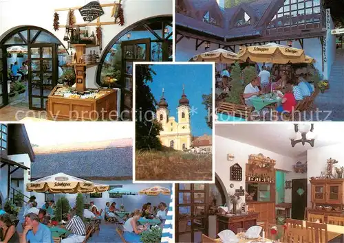 AK / Ansichtskarte Tihany_HU Ciprian Grill Udvar Details Kirche 