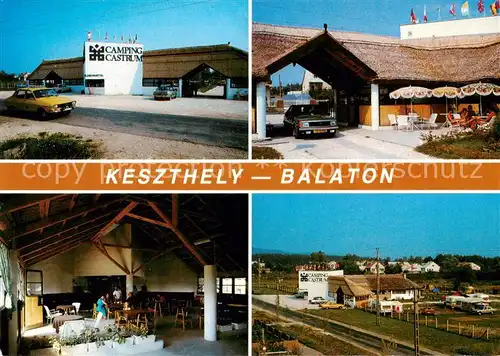 AK / Ansichtskarte Keszthely_Kesztely_Balaton_Plattensee_HU Castrum Camping Eingang Restaurant Panorama 