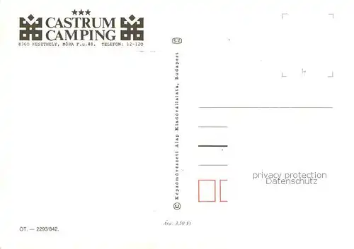 AK / Ansichtskarte Keszthely_Kesztely_Balaton_Plattensee_HU Castrum Camping Eingang Restaurant Panorama 