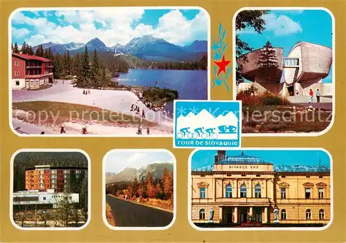 AK / Ansichtskarte Strbske_Pleso_SK Banska Bystrica pamatnik muzeum SNP Novy Smokovec hotel Park Cesta k Strbskemu Plesu Martin Divadlo SNP 