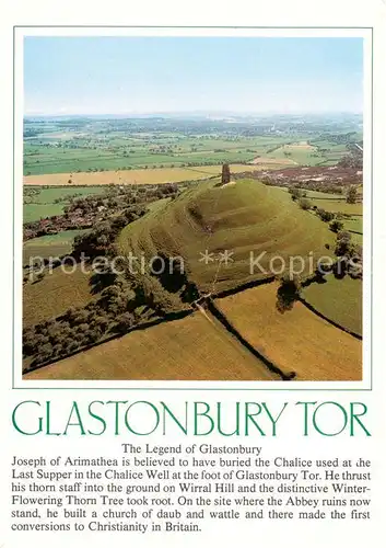 AK / Ansichtskarte Glastonbury__UK Tor Fliegeraufnahme 