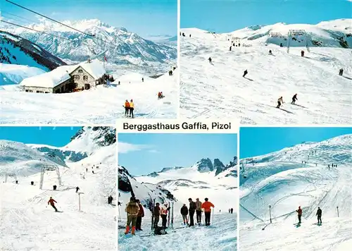 AK / Ansichtskarte Pizol_2847m_SG Berggasthaus Gaffia Winterpanorama Skipiste Skilift 