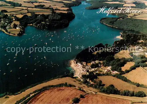 AK / Ansichtskarte Helford_Helston_Kerrier_UK Helford River Fliegeraufnahme 