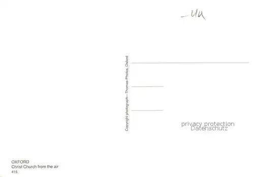 AK / Ansichtskarte Oxford__Oxfordshire_UK Christ Churtch from the air 
