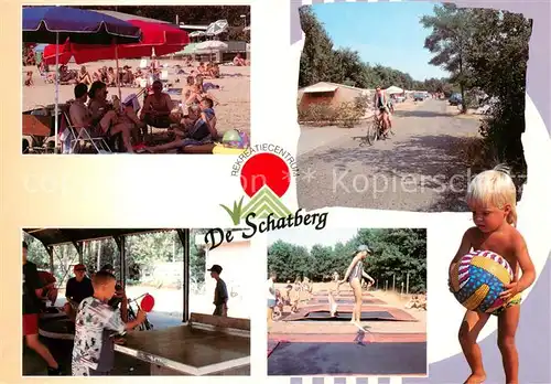 AK / Ansichtskarte Sevenum_NL Recreatiecentrum De Schatberg Freibad Strand Zeltplatz Tischtennis 