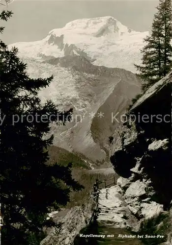 AK / Ansichtskarte Saas Fee_VS Kapellenweg mit Alphubel 