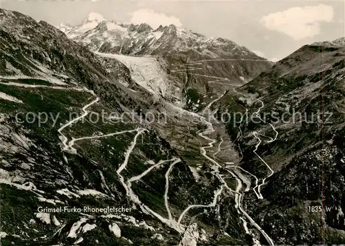 AK / Ansichtskarte Rhonegletscher_Glacier_du_Rhone_VS Grimsel Furka Rhonegletscher 