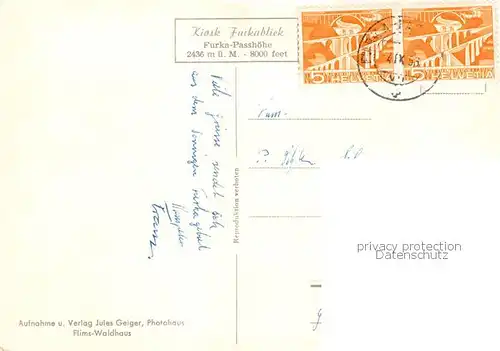 AK / Ansichtskarte Furkapasshoehe Panorama Furkapasshoehe