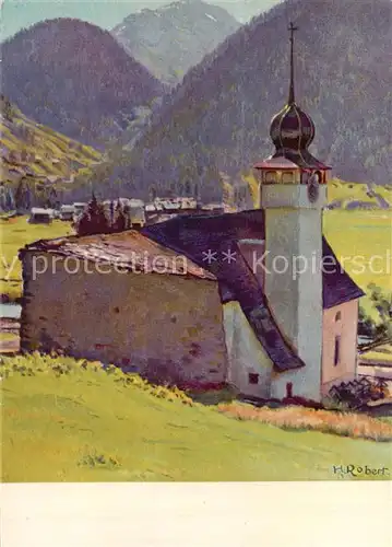 AK / Ansichtskarte Oberwald__VS Kirche Kuenstlerkarte 