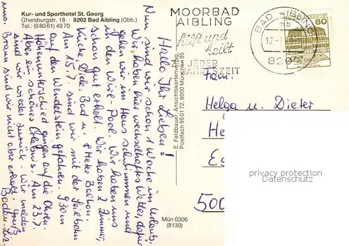 AK / Ansichtskarte Bad_Aibling Hotel St Georg Hallenbad Kirche Bad_Aibling