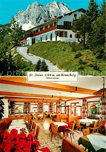 AK / Ansichtskarte St_Anton_Kranzberg Panorama Gastraum St_Anton_Kranzberg